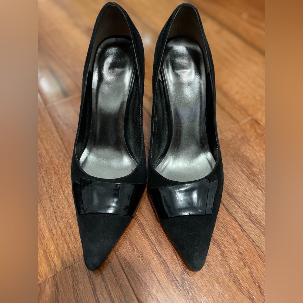 Stefani Edition Stiletto Heels Size 7 Black Suede Good Used Condition